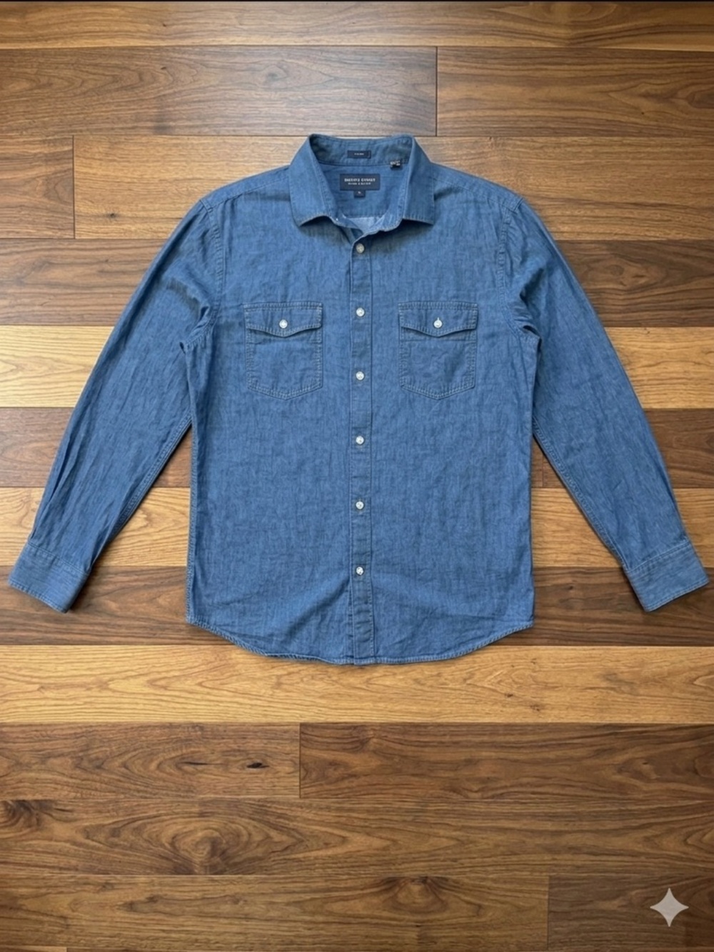 Tommy Hilfiger Blue Denim-Style Button Down Shirt